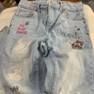 Jordache jeans, super cool, size 8 with adjustable waist